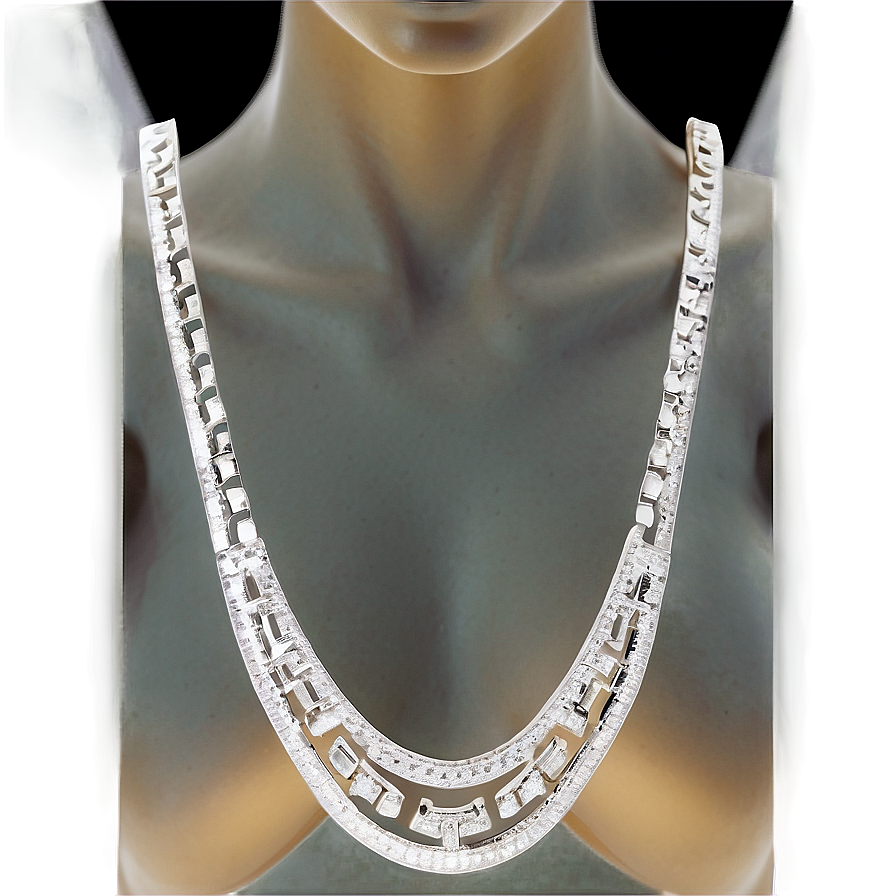 Modern Silver Necklace Png Fxe23 PNG Image