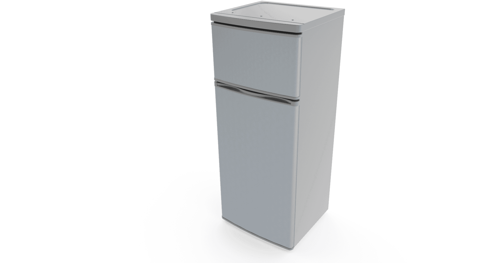 Modern Silver Refrigerator3 D Rendering PNG Image