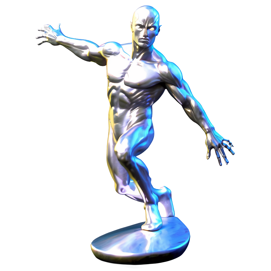 Modern Silver Surfer Artwork Png Rmo PNG Image