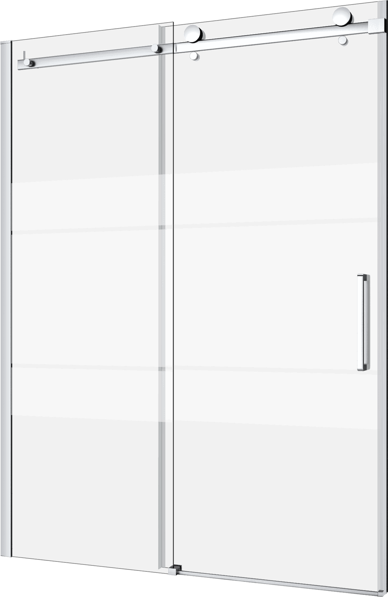 Modern Sliding White Door PNG Image