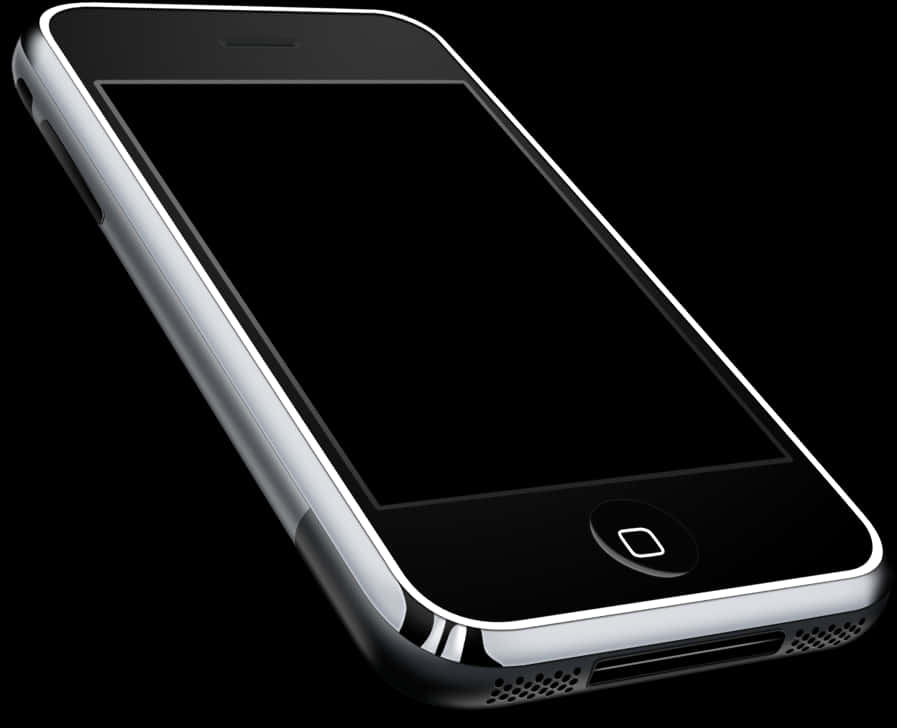 Modern Smartphone Black Design PNG Image