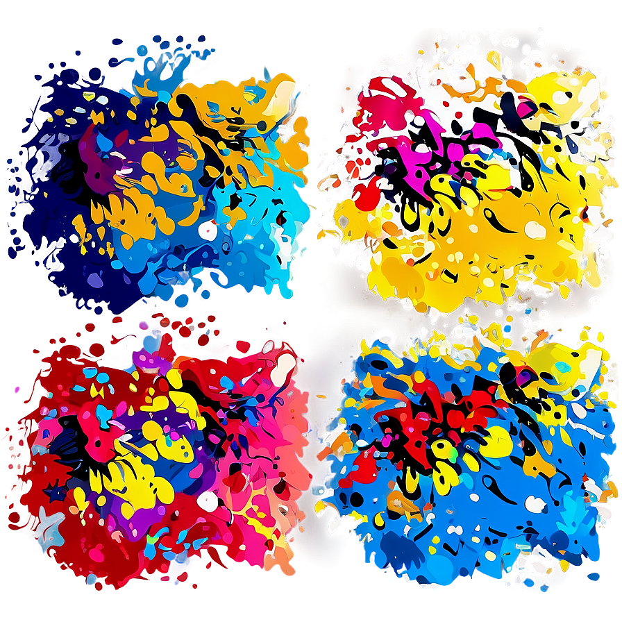 Modern Splatter Paint Technique Png Tda PNG Image