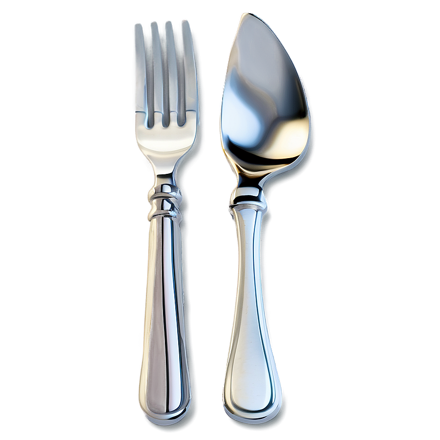 Modern Spoon And Fork Png 1 PNG Image