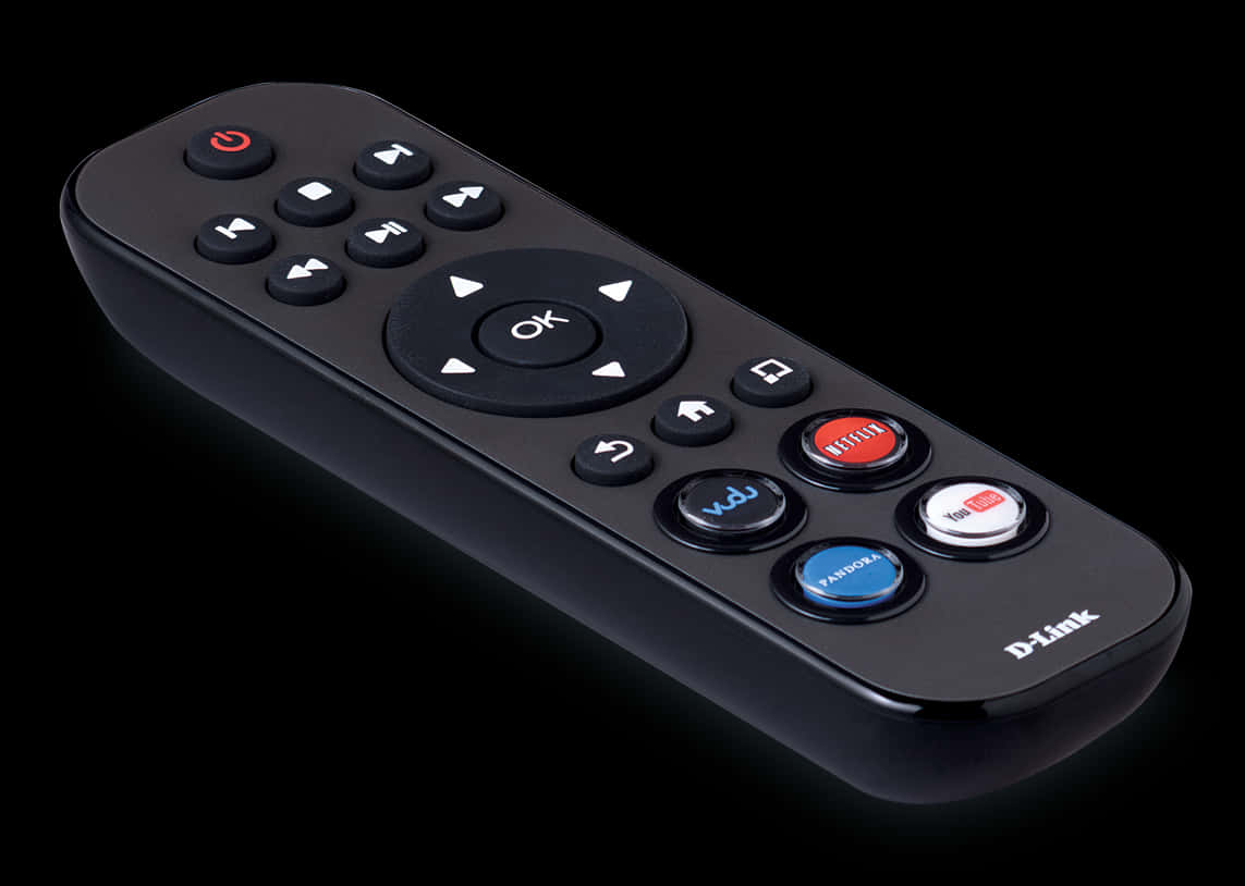 Modern Streaming Device Remote Control PNG Image