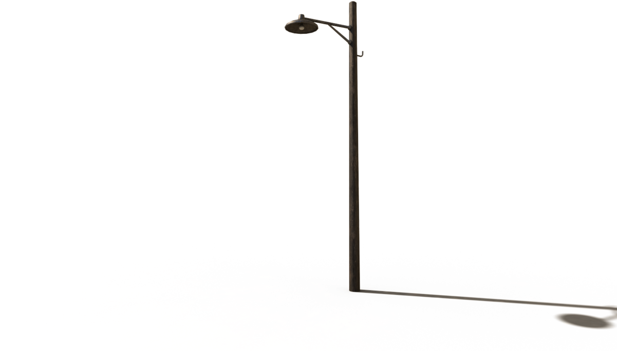 Modern Street Lamp Against Blue Sky PNG Image