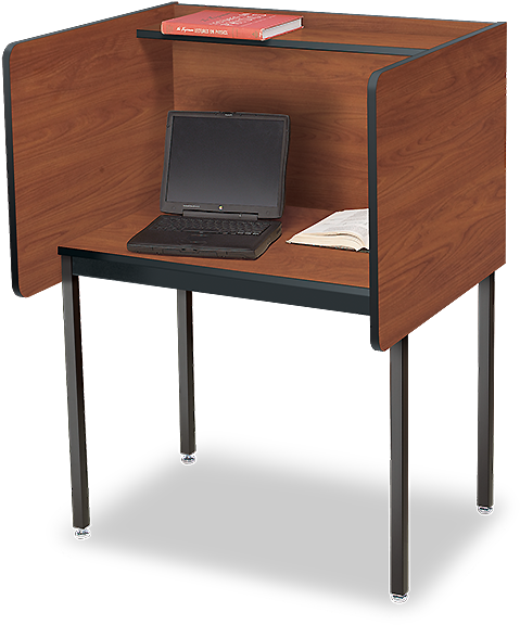 Modern Study Desk Setup PNG Image