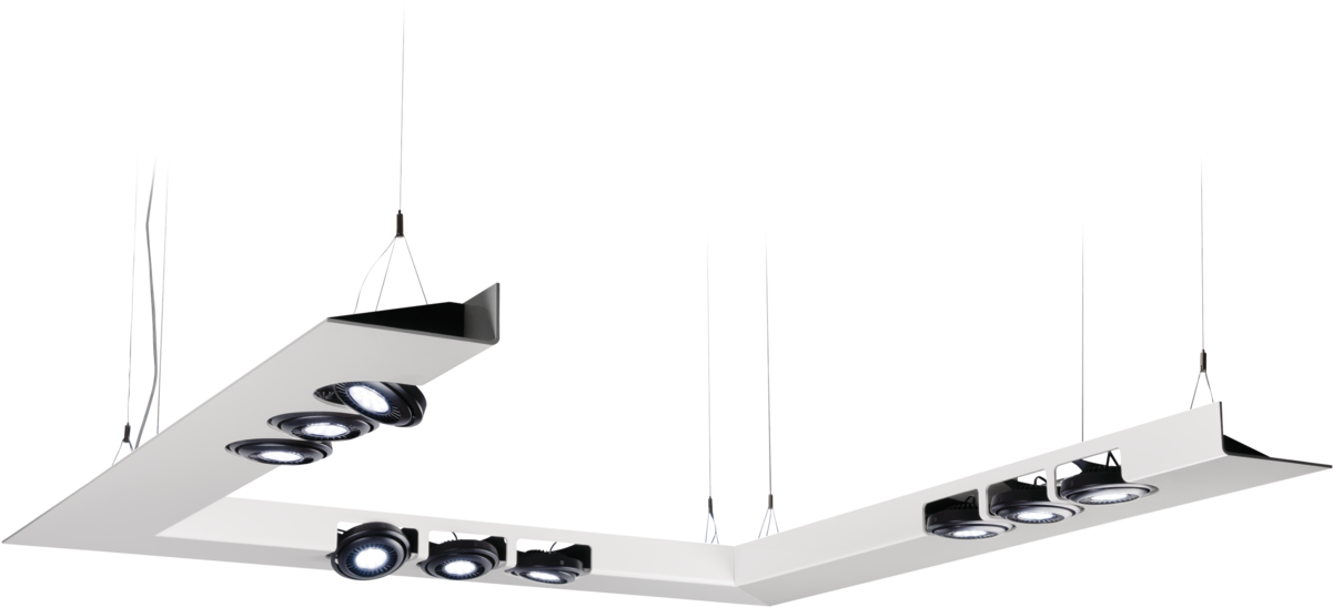 Modern Suspended Ceiling Light Fixture PNG Image