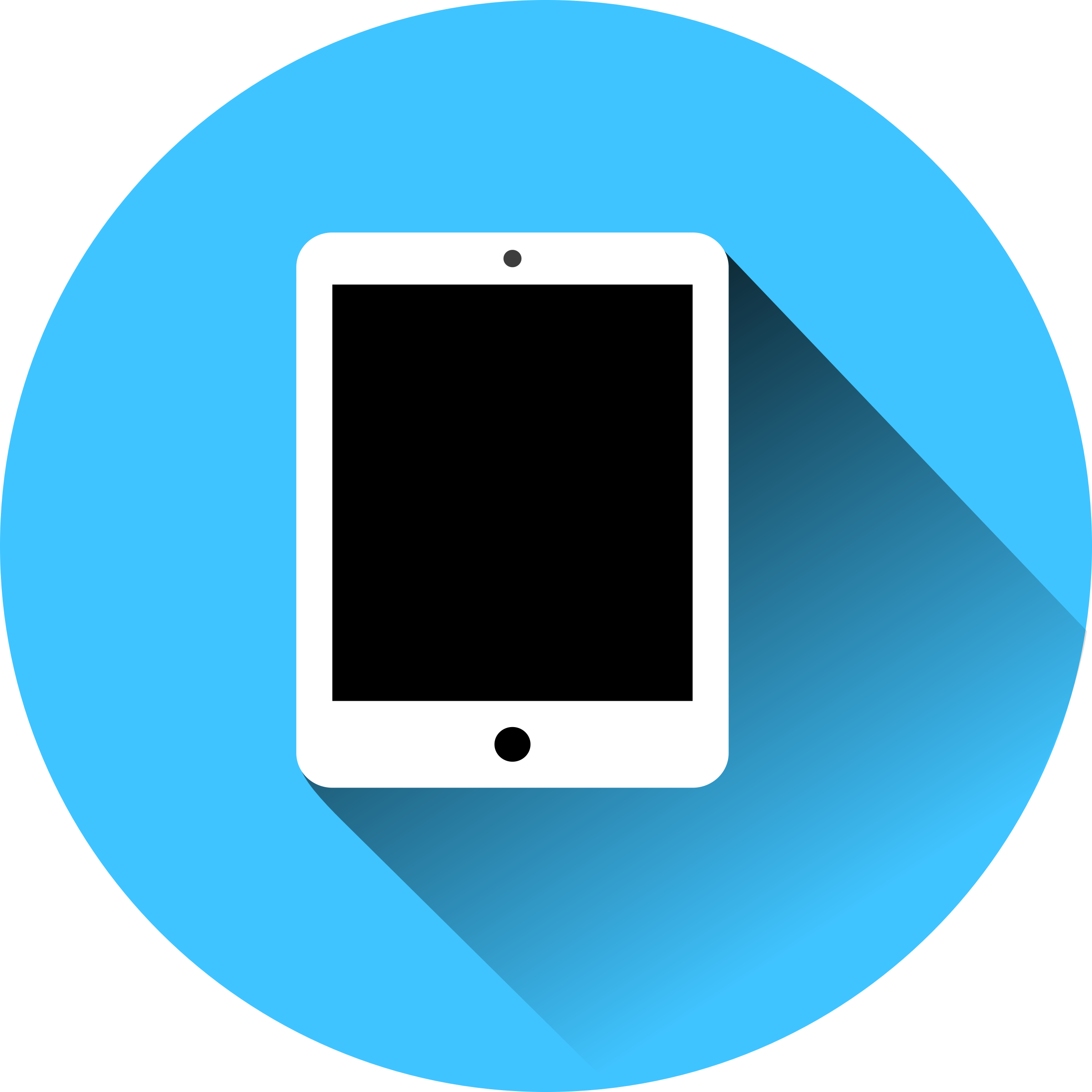 Modern Tablet Icon Flat Design PNG Image