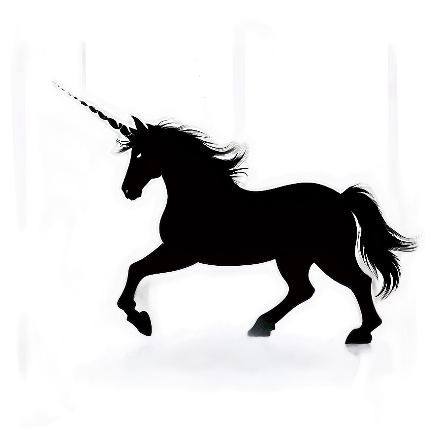 Modern Unicorn Silhouette Png 06282024 PNG Image