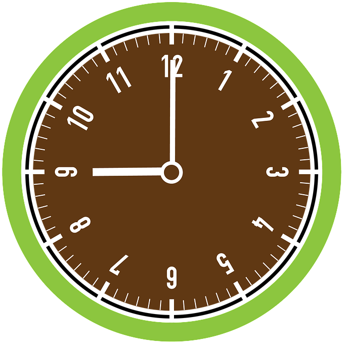 Modern Wall Clock Design PNG Image