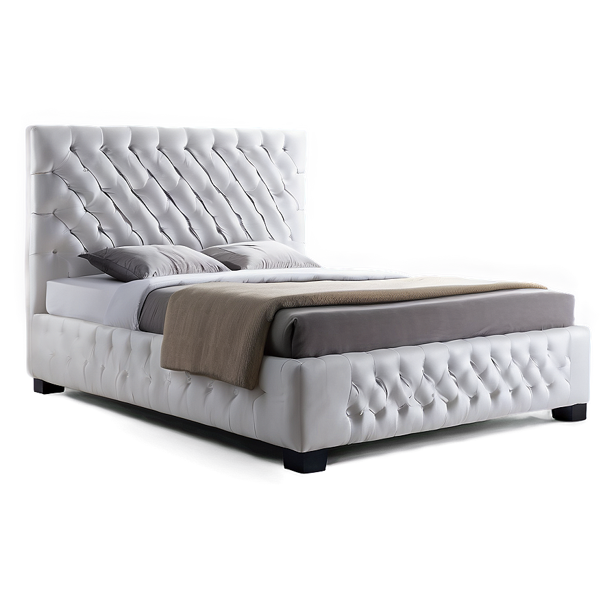 Modern White Bed Design Png 98 PNG Image