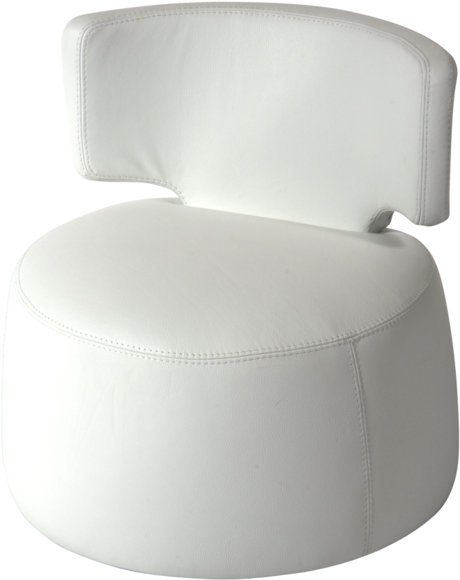 Modern White Club Chair PNG Image