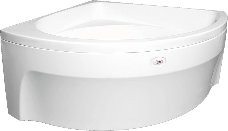 Modern White Corner Bathtub PNG Image