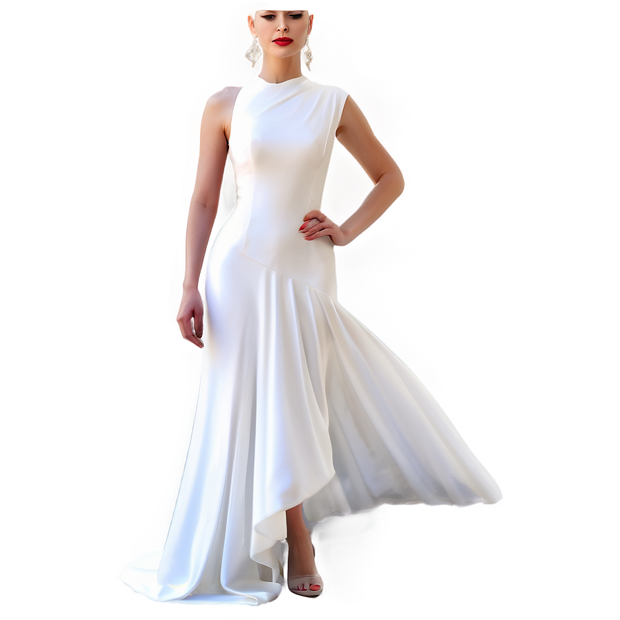 Modern White Dress Design Png Rax PNG Image