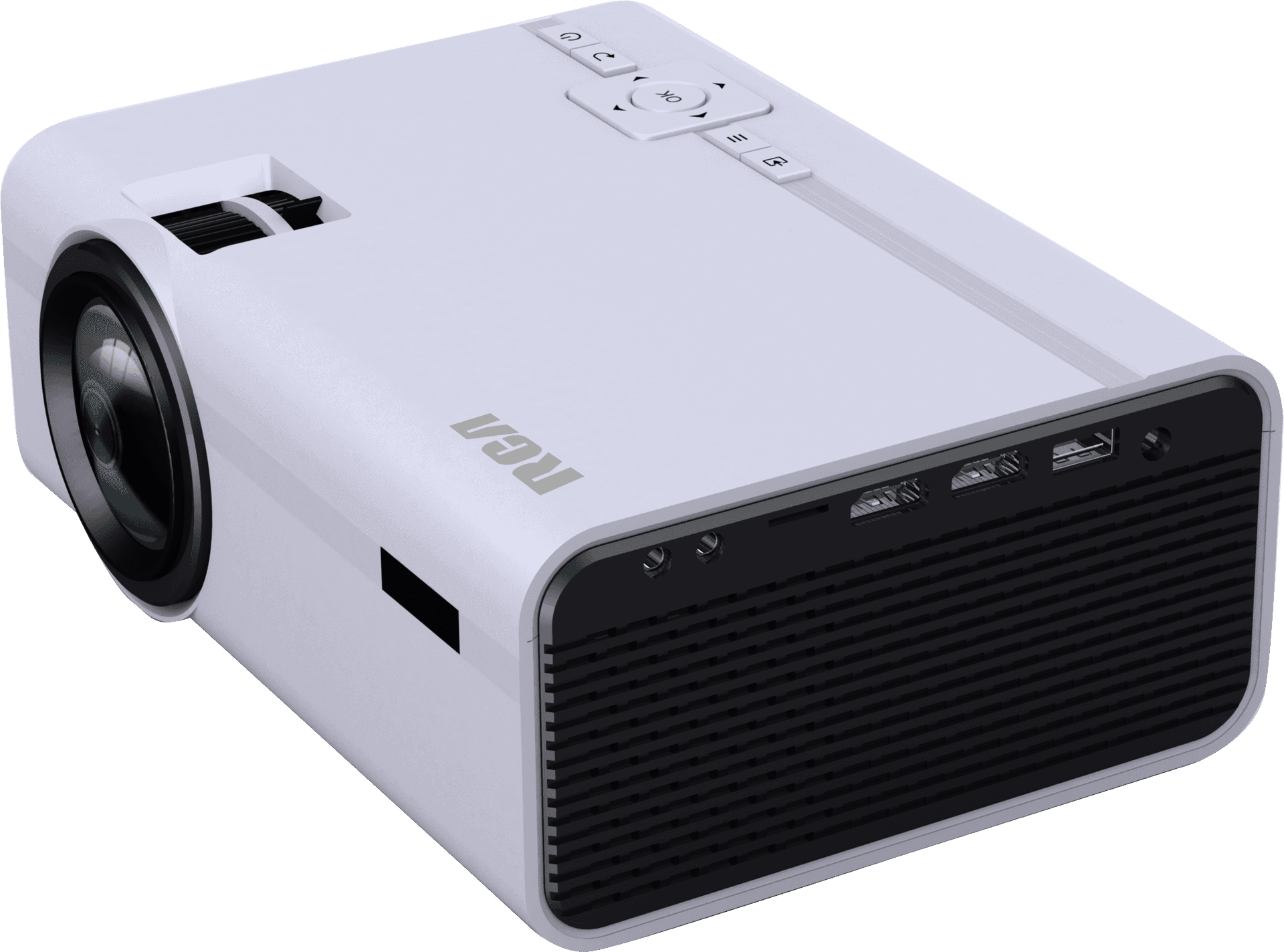 Modern White Home Theater Projector PNG Image