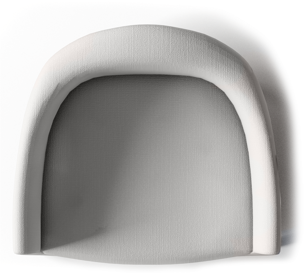 Modern White Office Chair Backrest PNG Image