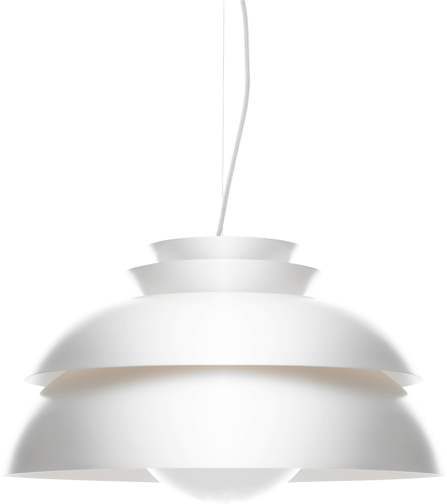 Modern White Pendant Light PNG Image