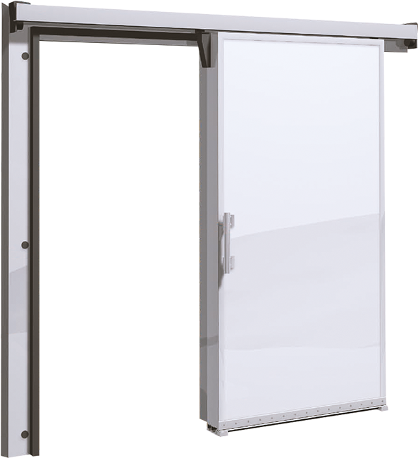 Modern White Sliding Door PNG Image