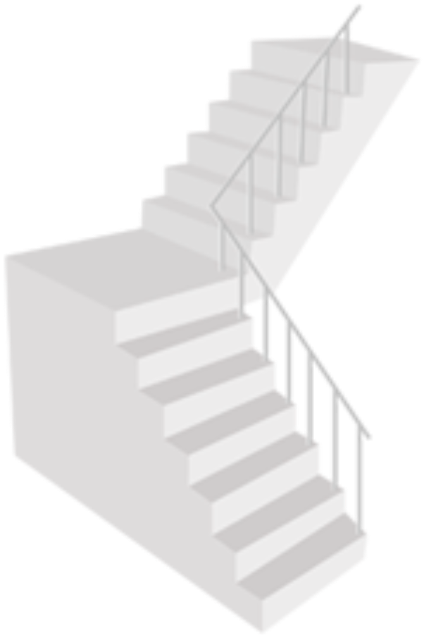 Modern White Staircase Design PNG Image