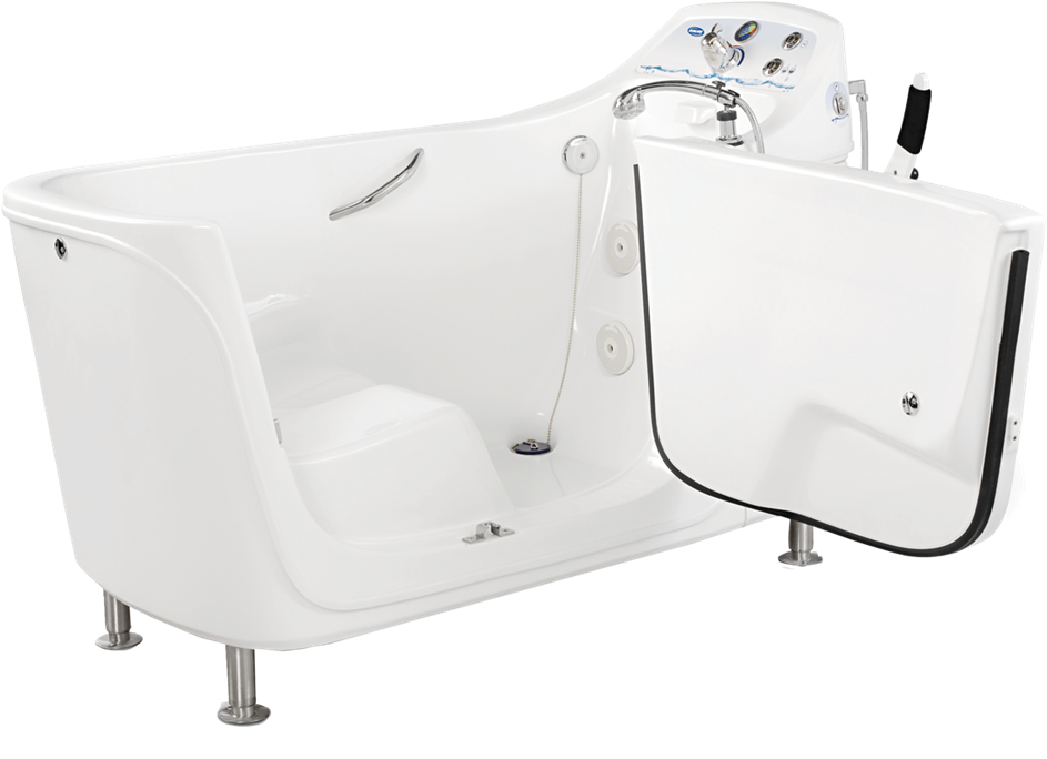 Modern White Walk In Bathtub PNG Image