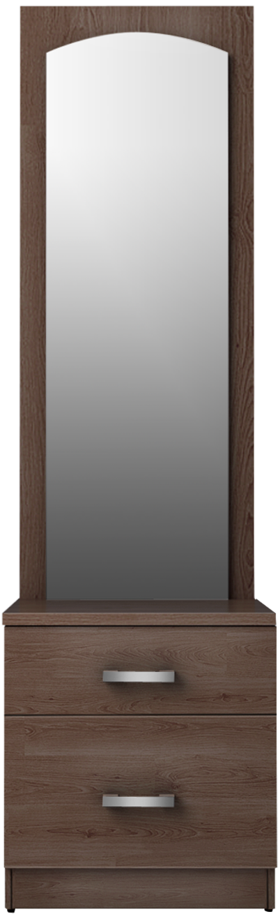 Modern Wooden Dressing Tablewith Mirror PNG Image