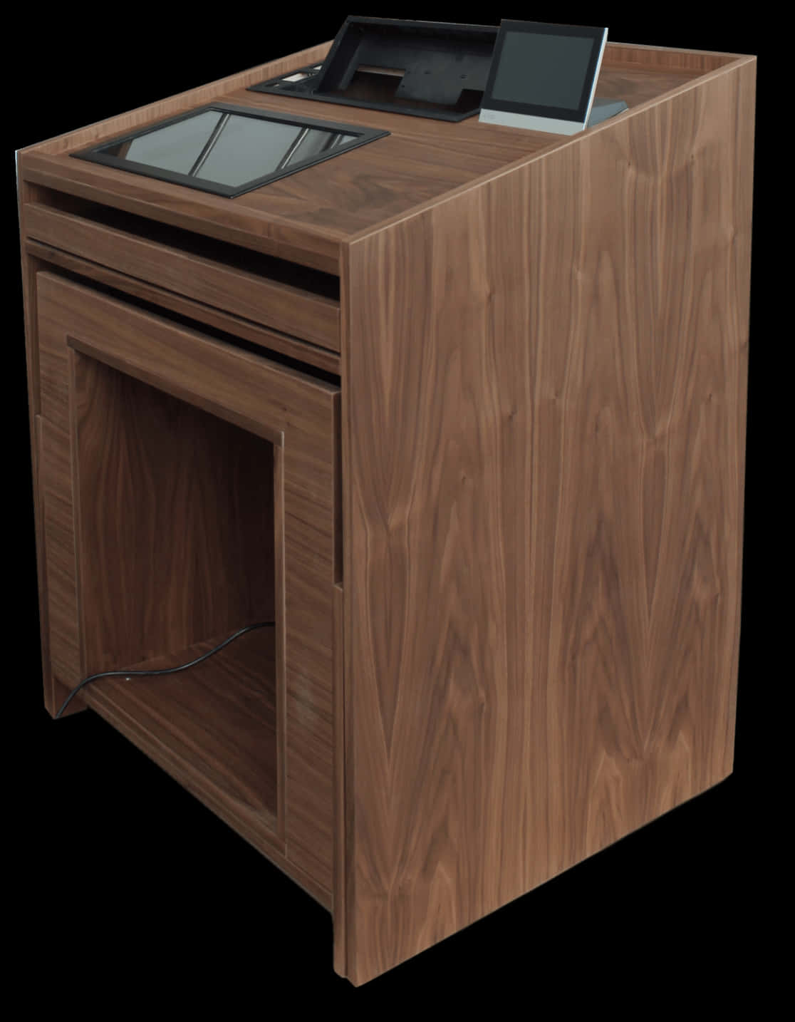 Modern Wooden Podium Design PNG Image