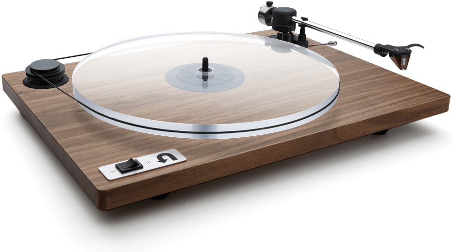 Modern Wooden Turntable Design PNG Image