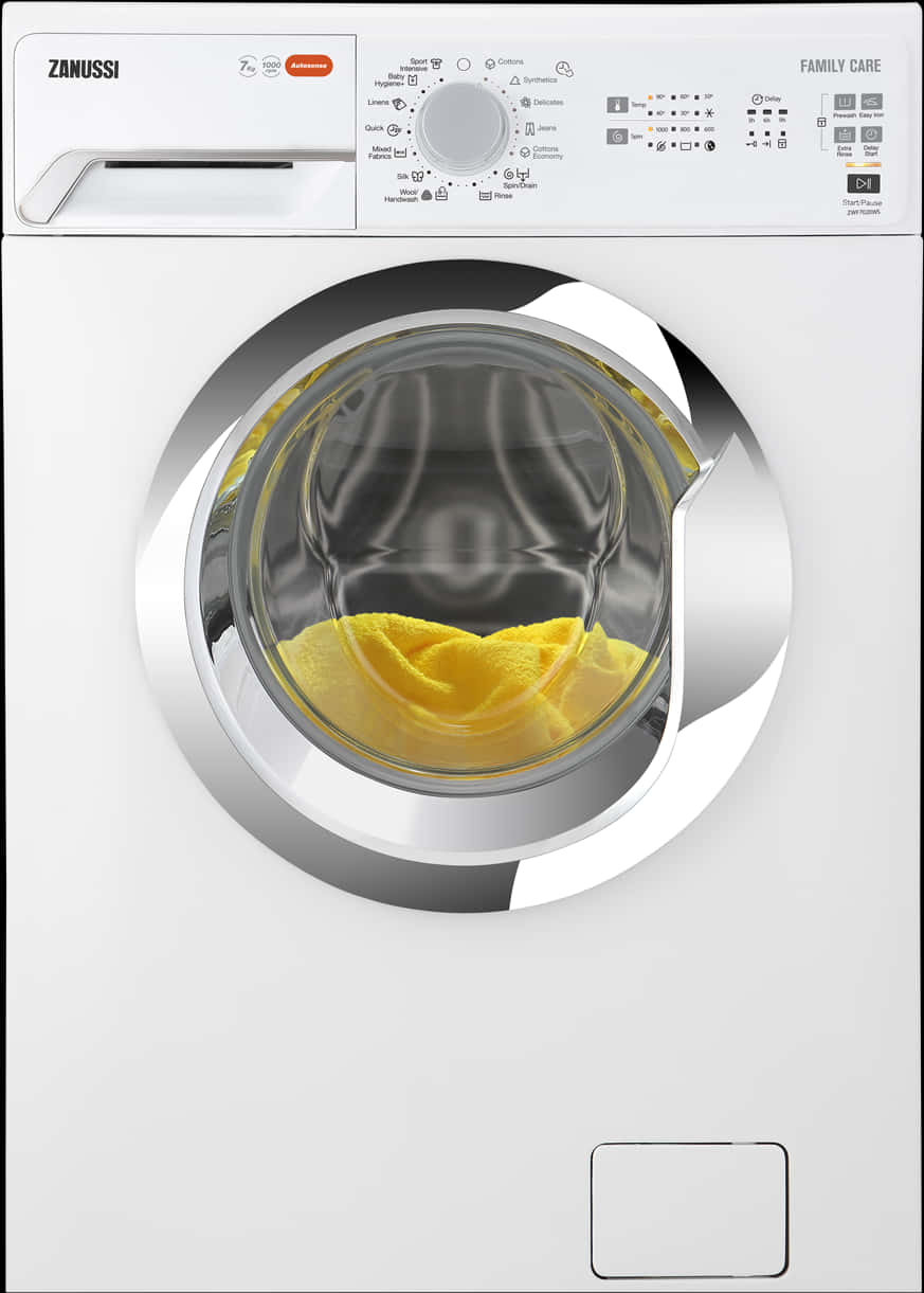 Modern Zanussi Washing Machine PNG Image