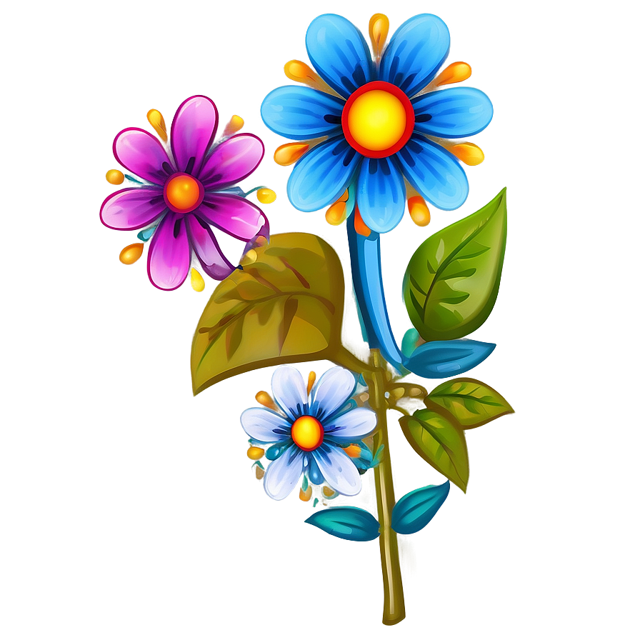 Modest Flower Artwork Png Ugs10 PNG Image