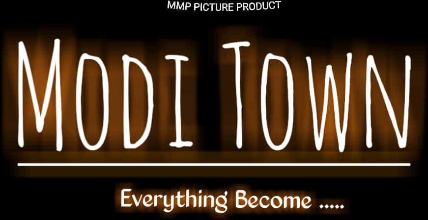 Modi Town Luminous Advertisement PNG Image