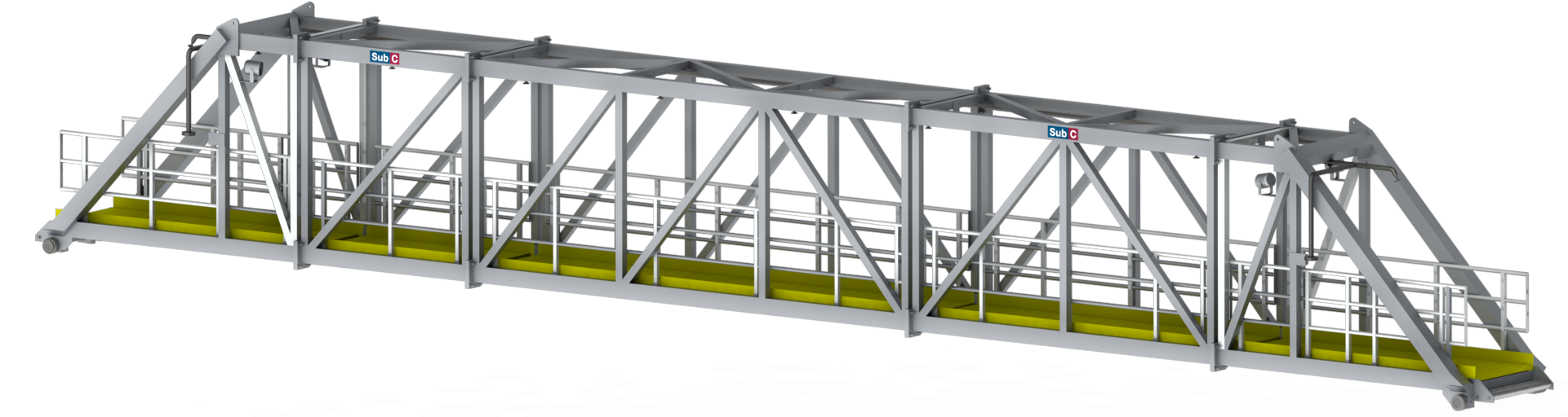 Modular Bridge Construction Design PNG Image