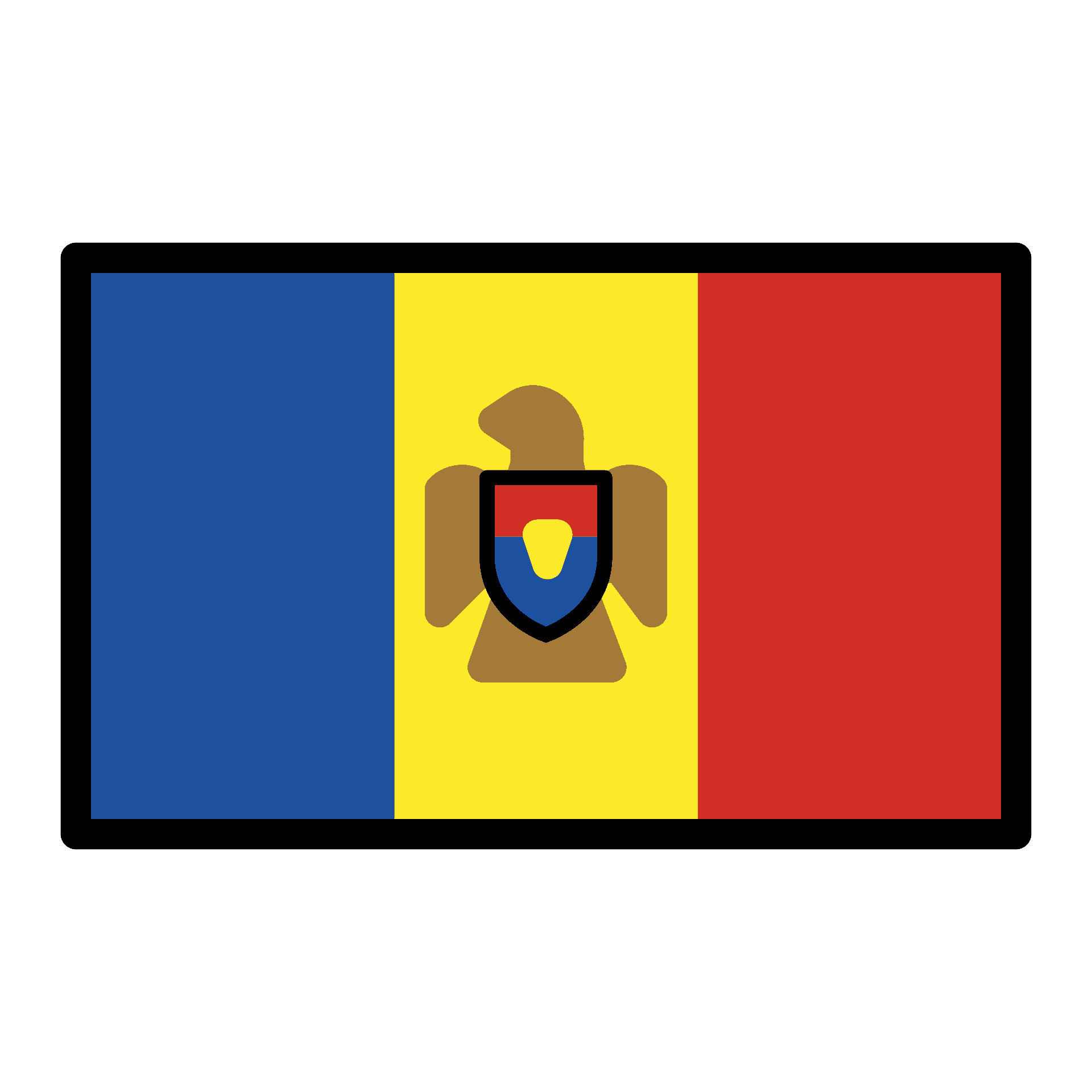 Moldova Flag Display PNG Image