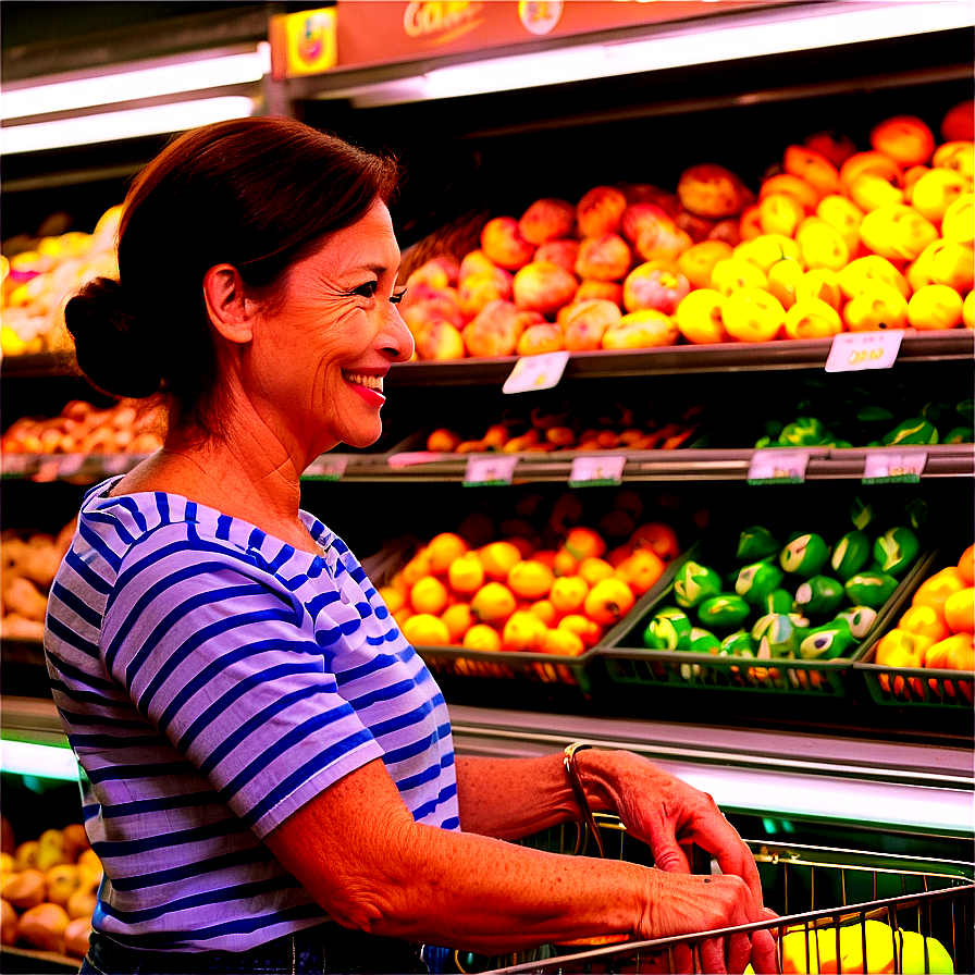 Mom At Grocery Store Png 05232024 PNG Image