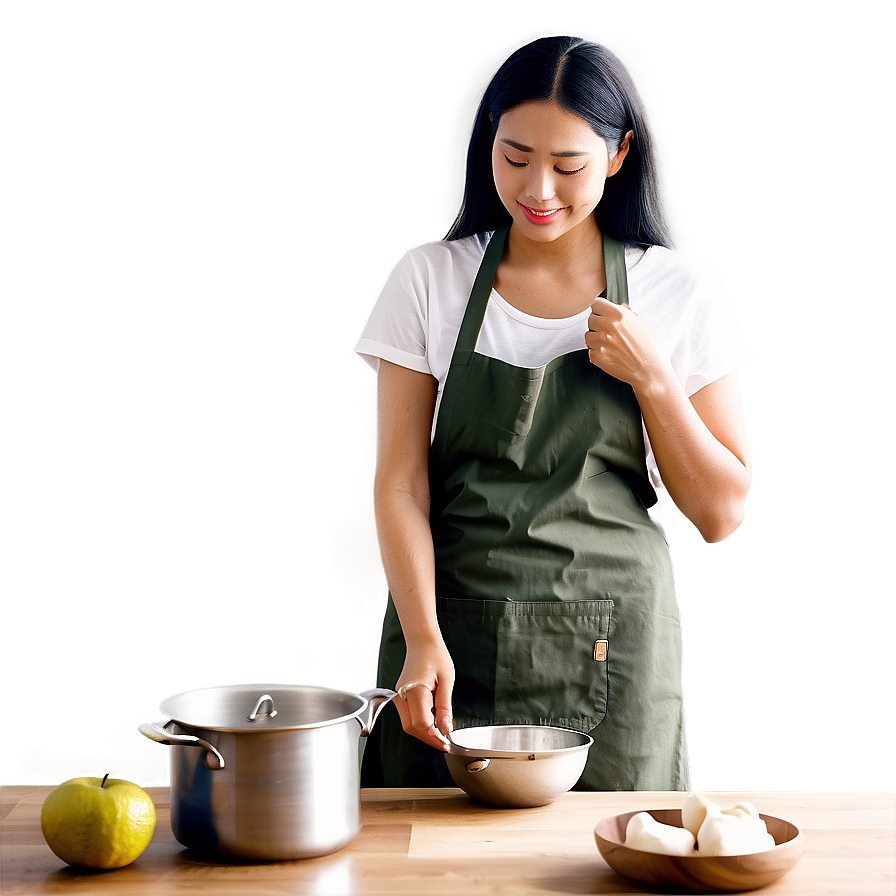 Mom Cooking In Kitchen Png Hev22 PNG Image