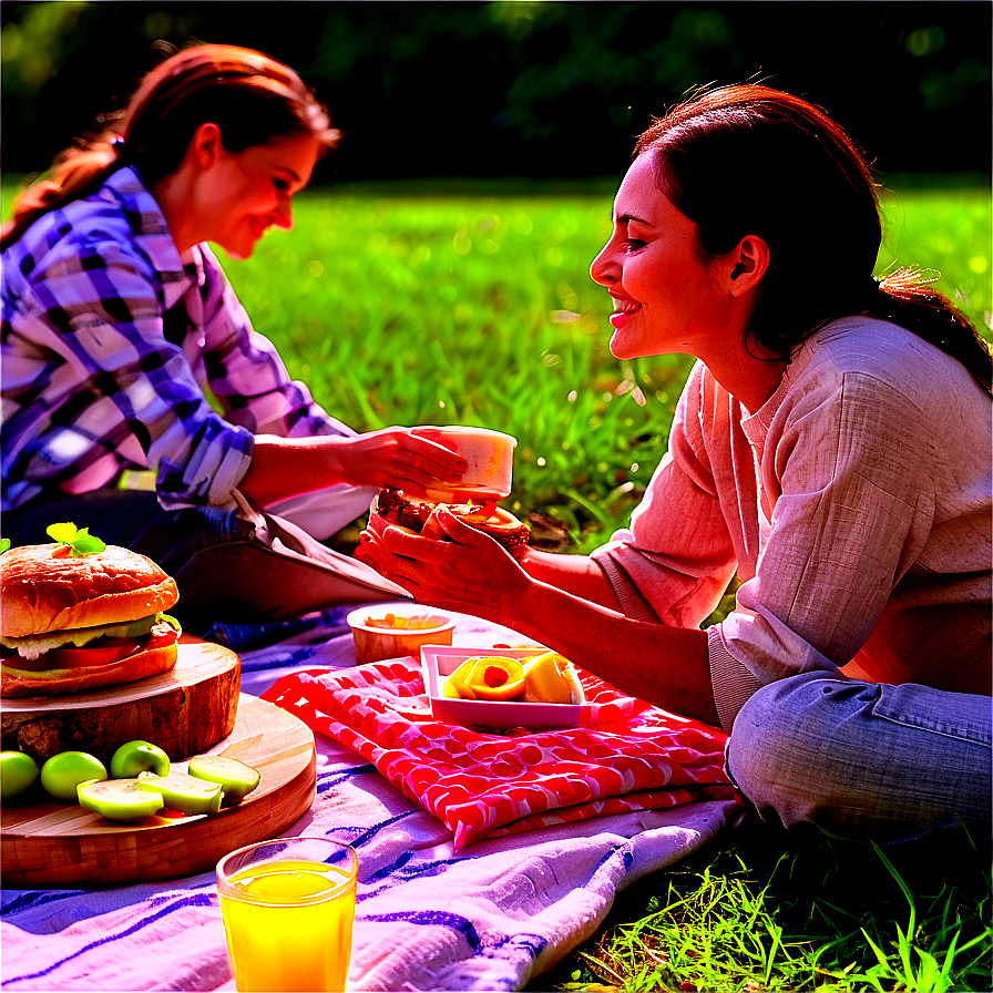 Mom Picnic With Family Png Fgy PNG Image