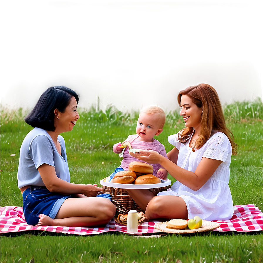 Mom Picnic With Family Png Klf PNG Image