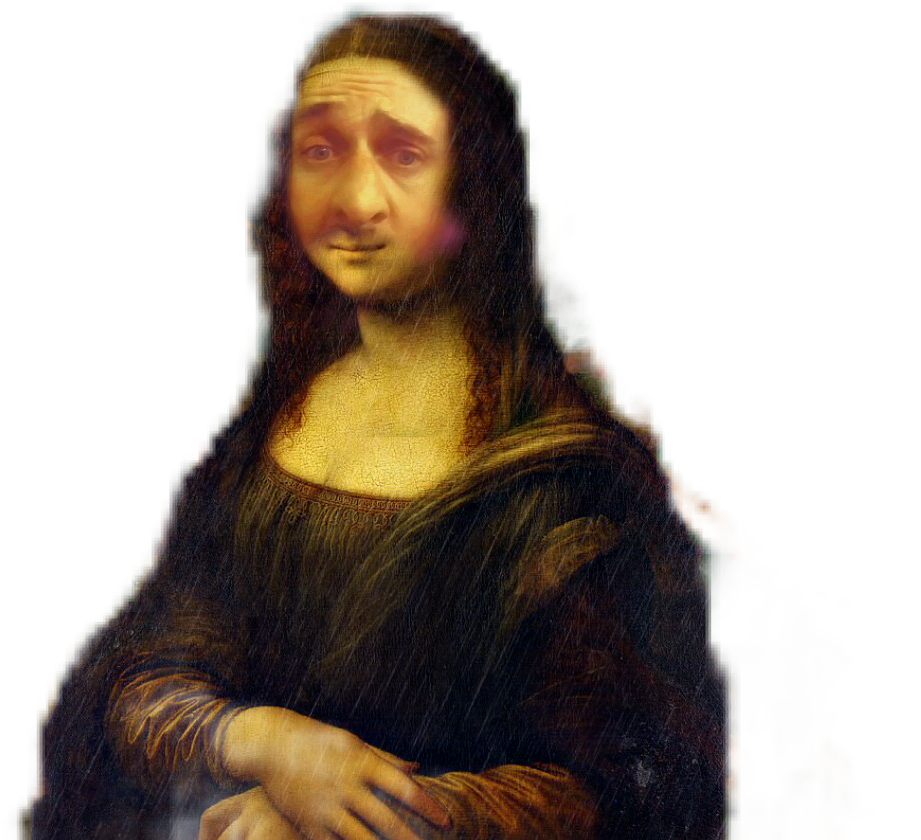 Mona Lisa Modern Face Mashup PNG Image