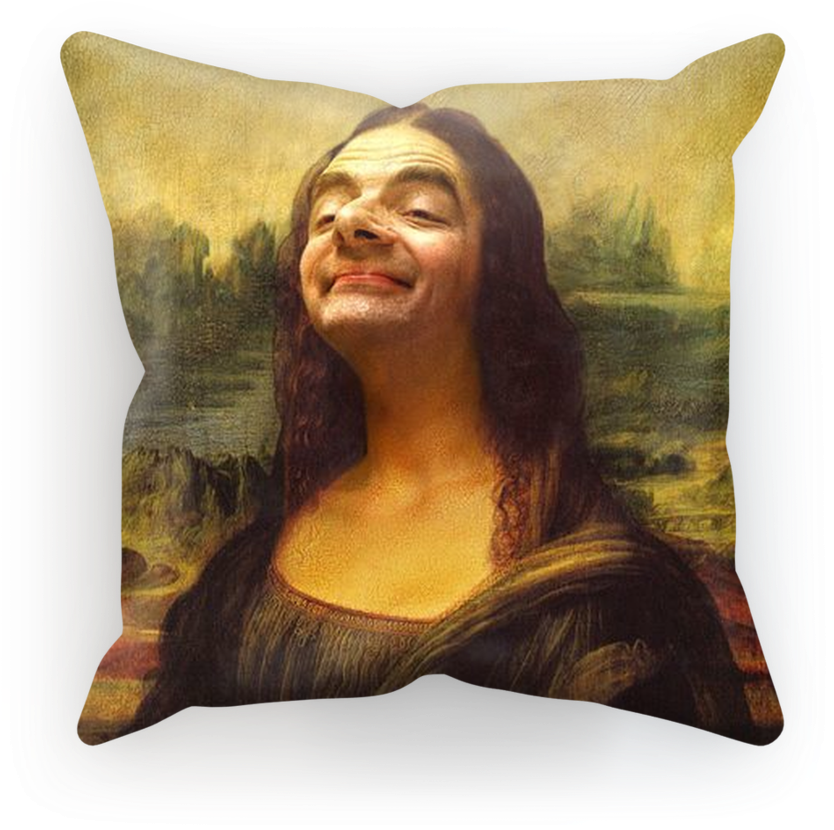 Mona Lisa Pillow Mashup PNG Image