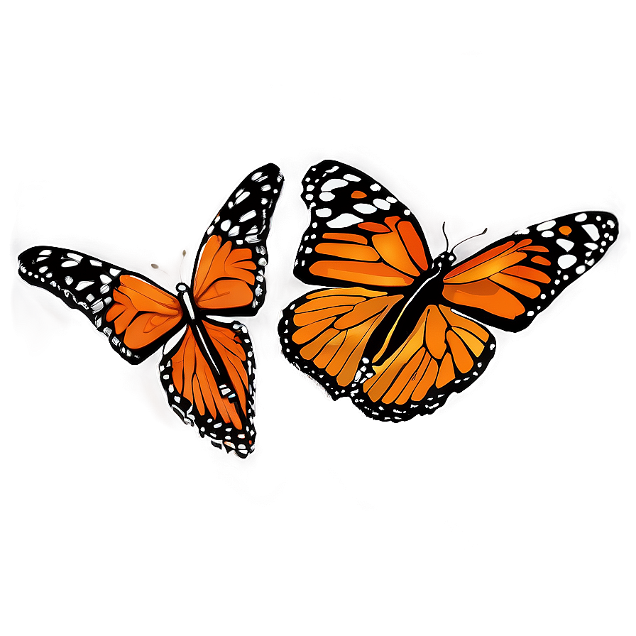 Monarch Butterflies In Flight Png Efr PNG Image