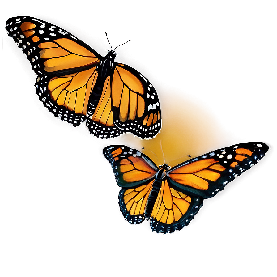 Monarch Butterflies In Sunset Png 64 PNG Image