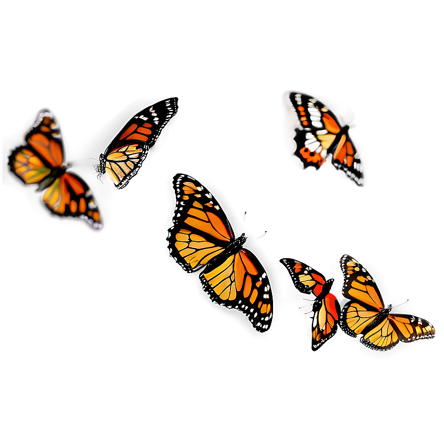 Monarch Butterflies Landing Png Fhb17 PNG Image