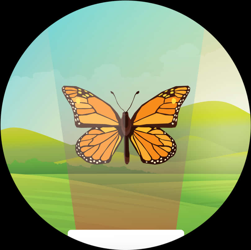 Monarch Butterfly Illustration PNG Image