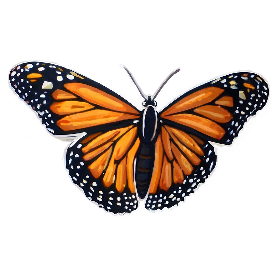 Monarch Butterfly Illustration Png 05252024 PNG Image