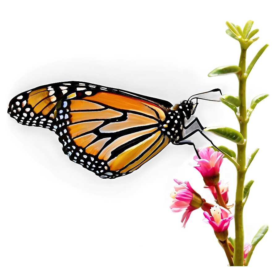 Monarch Butterfly Landing Png Jry62 PNG Image