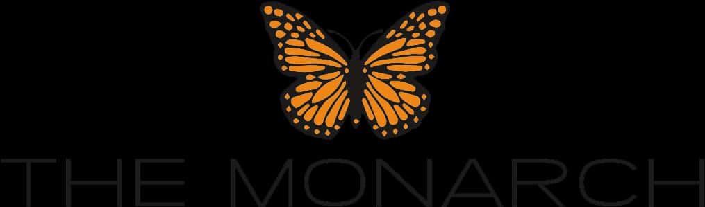 Monarch Butterfly Logo Design PNG Image