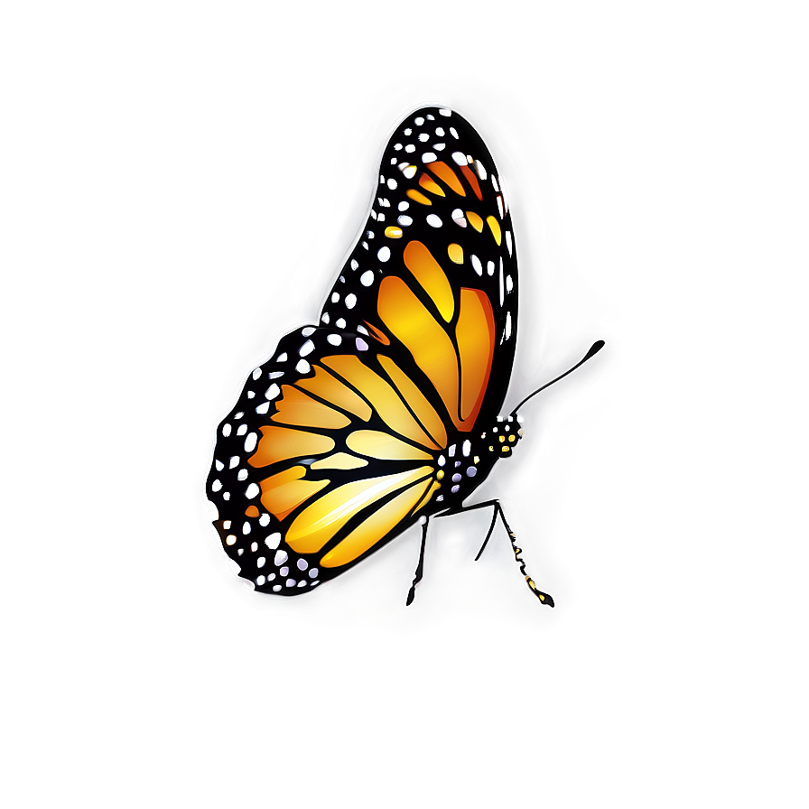 Monarch Butterfly Outline Png Dkf68 PNG Image