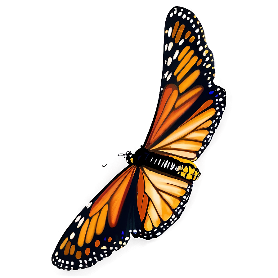 Monarch Butterfly Side View Png Upw PNG Image