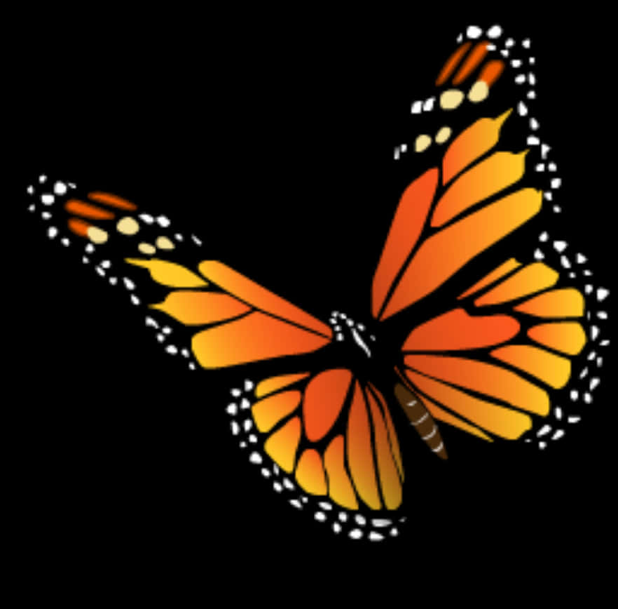 Monarch Butterfly Vector Art PNG Image