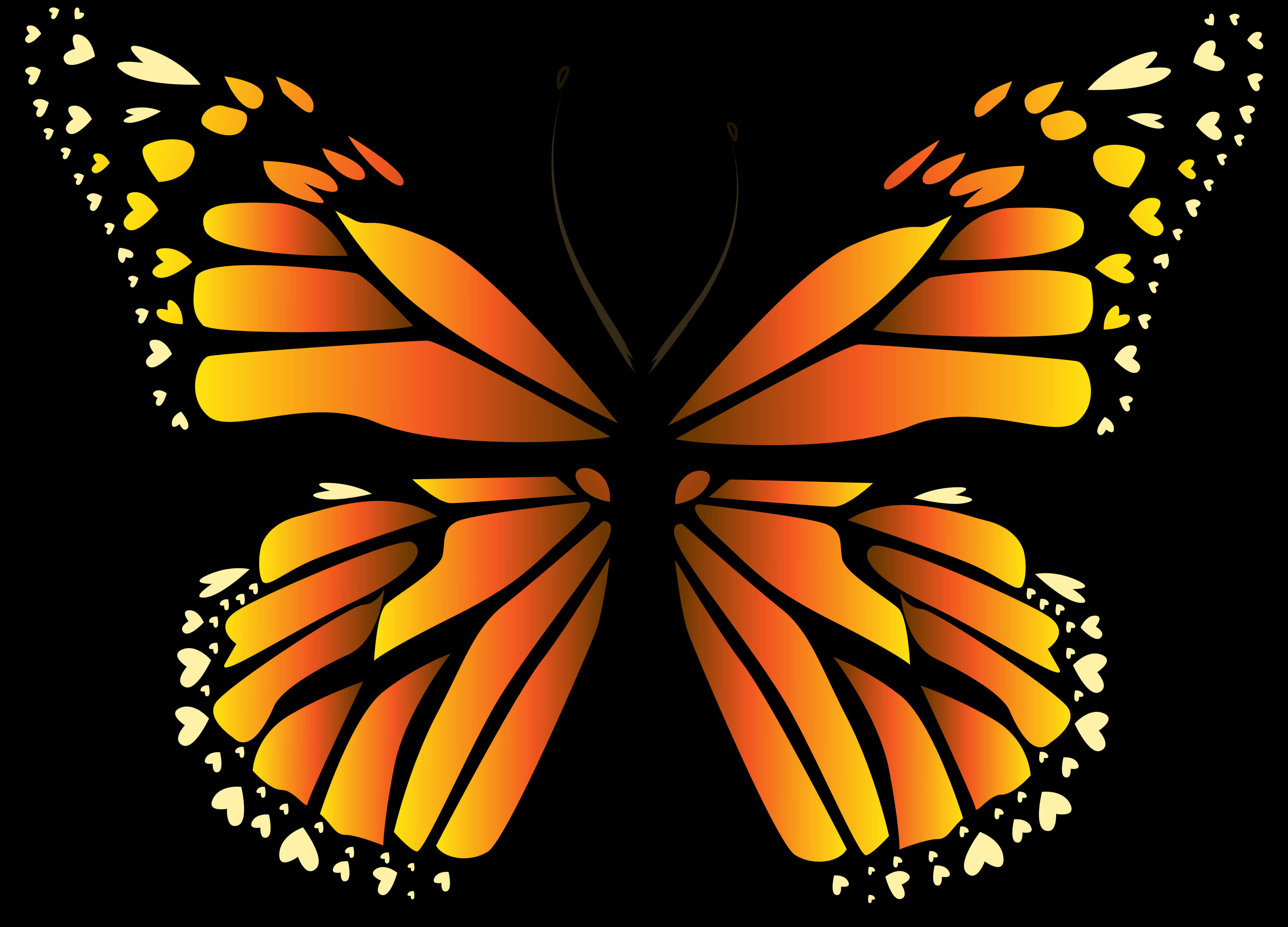 Monarch Butterfly Vector Art PNG Image