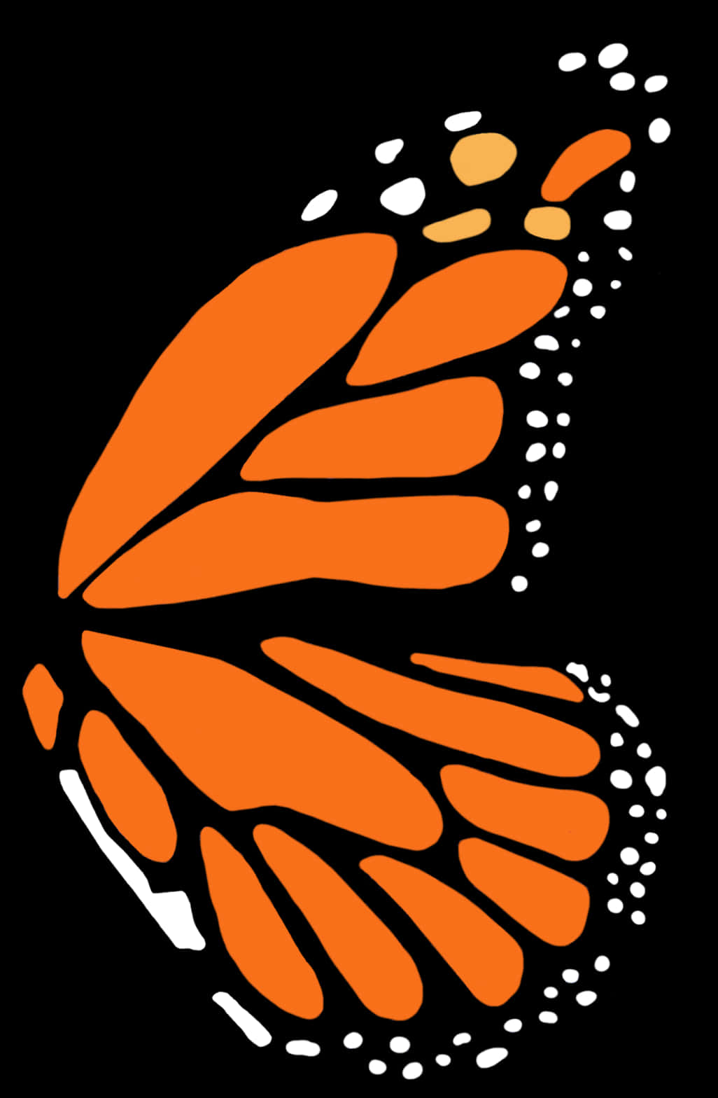 Monarch Butterfly Wing Abstract PNG Image